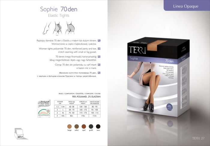 Terri Lineaopaque Sophie70 Den   Catalog | Pantyhose Library